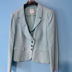 Armani Collezioni Pale Blue Tailored Women's Blazer